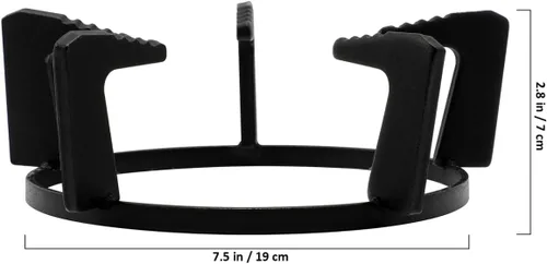 Vista 2 de OSALADI Wok Stand Wok - Estante para estufa de gas de hierro fundido con cinco pies antideslizante y ahorro de tiempo para la cocina del hogar