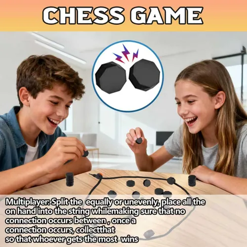 Vista 3 de Juego de ajedrez con 20 piedras, juego de ajedrez de plástico para adolescentes y adultos, regalos de Pascua, juegos de viaje, divertido juego