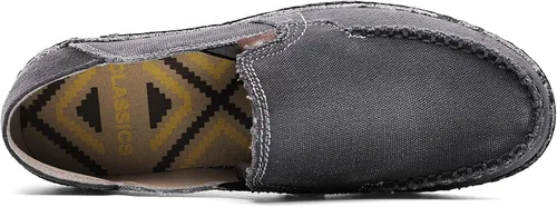 Vista 3 de Zapatos de lona sin cordones, antideslizantes, informales, planos, para exteriores, mocasines casuales para hombre de JAMONWU