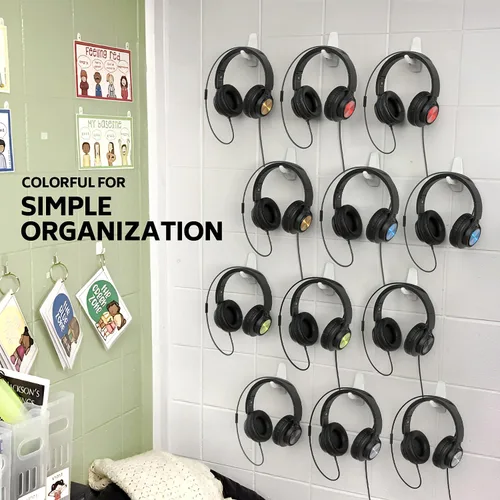 Vista 7 de AILIHEN - Paquete de 12 audífonos para aula, para K-12 School Library Museum Micrófono HD, plegable, ajustable, auriculares con conector de 0.138