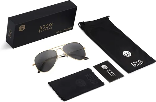 Vista 5 de JOOX - Gafas de sol clásicas de aviador para mujeres y hombres lentes UV400 marco de acero inoxidable livianas