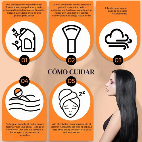 Vista 7 de Jexine 14 extensiones de cabello con clip de 24 pulgadas, extensiones de cabello largo y lacio, 9.17 oz, extensiones de cabello sintético suave