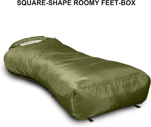 Vista 5 de Saco de dormir de mamá de 0 grados para adultos para campamento XXL grande y alto 3-4 estaciones cálido fresco Saco de dormir de invierno