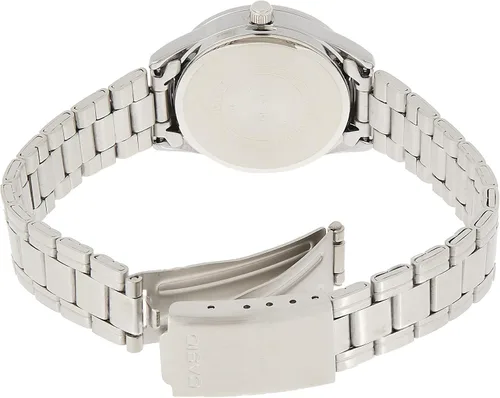 Vista 2 de Casio Reloj analógico de acero inoxidable LTP-V005D-1AV para mujer, plateado, Reloj analógico, movimiento de cuarzo