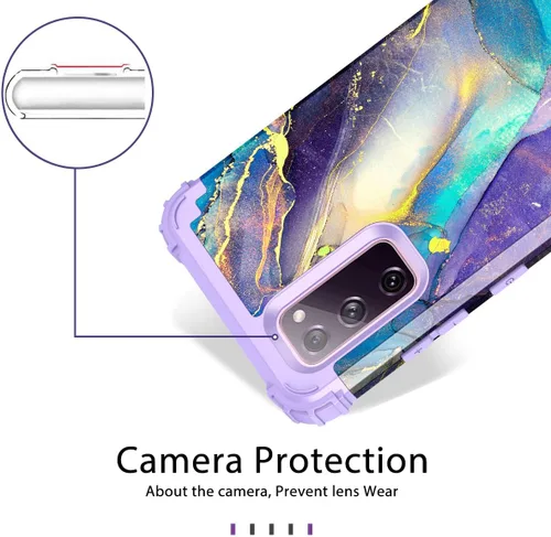 Vista 8 de Rancase Funda para Galaxy S20 FE 5G, Tres Capas de Protección Resistente a Golpes de Servicio Pesado Parachoques de Plástico Duro + Funda Protectora