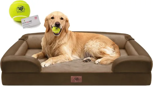 Vista 34 de Cama ortopédica impermeable para perros medianos y grandes Beige