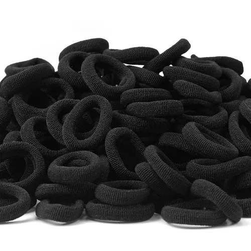 Vista 9 de CÉLLOT 300 ligas para el cabello pequeñas sin costuras para bebés y niños Negro (Serie B para bebé/bebé)