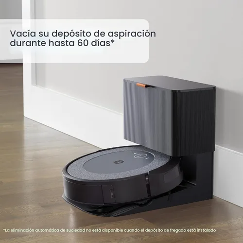 Vista 5 de iRobot Roomba Combo i5+ Robot aspirador y trapeador con vaciado automático, limpia por habitación con mapeo inteligente, se vacía hasta 60 días