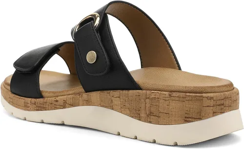 Vista 7 de UBFEN Sandalias de cuña baja para mujer, cómodas sandalias para caminar con soporte de arco y correa ajustable para salidas casuales y uso durante