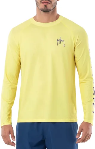 Vista 2 de Guy Harvey Camiseta de protección solar de manga raglán para hombre