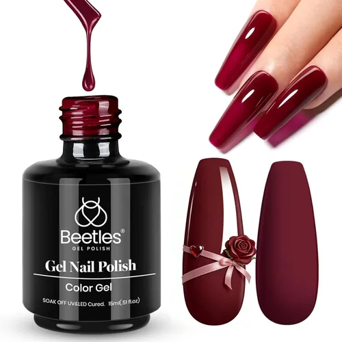 Vista 104 de Beetles - Esmalte de uñas en gel, 1 unidad de 0.5 onzas fluidas (15ml), extracción por remojo, arte de uñas, estética de manicura, bricolaje, curado