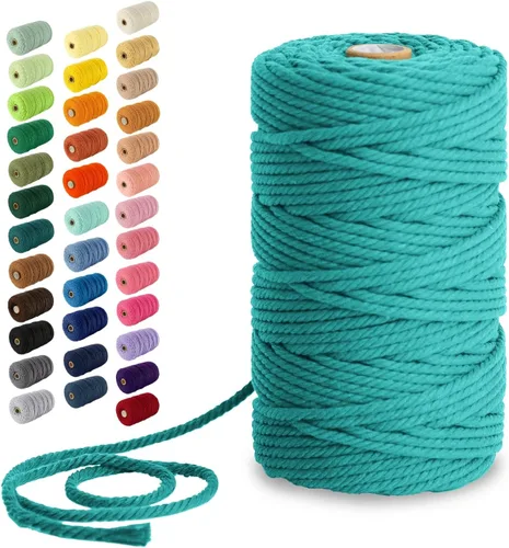 Vista 13 de Nook Theory Hilo de macramé de 3mm 109 yardas - Cuerda de macramé suave de 4mm, 5mm perfecta para nudos - Suministros de macramé para colgadores