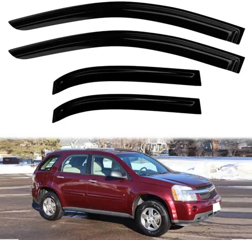 Vista 19 de 4 protectores de lluvia para Chevy Equinox 2010-2017, viseras de ventana, deflectores, parasoles, cinta de ventilación en canal hacia fuera