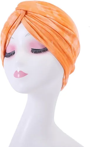 Vista 5 de Turbantes elásticos para mujer, gorro de quimioterapia, para cáncer