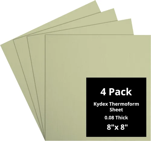 Vista 18 de Kydex Sheets - Solid Color DIY Kit for Crafting Holsters, Sheaths, and Mag Pouches - (8x8, 8x12, 12x12), Premium Thermoform Sheets - Thick, Durable