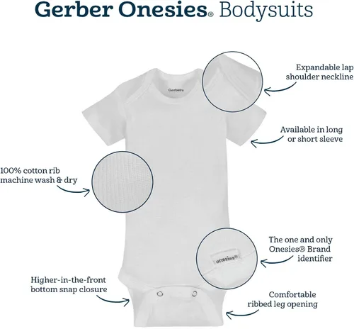 Vista 4 de Onesies Brand unisex-baby 6-pack Long Sleeve Bodysuits