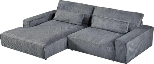 Vista 7 de Container Furniture Direct Luxe - Sofá modular de dos piezas de gran tamaño para sala de estar, sofá en forma de L con diván, tapizado con tela