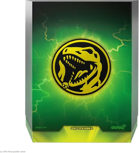 Vista 3 de Super7 ULTIMATES! Mighty Morphin Power Rangers Red Ranger - Figura de acción de Power Rangers de 7" con accesorios, coleccionables clásicos