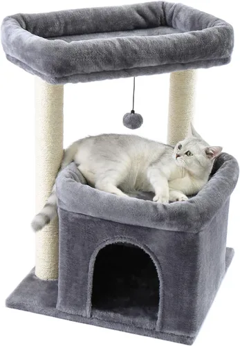 Vista 14 de PEQULTI Árbol para Gatos Torre de Gatos para Gatos Grandes con Postes de Rascar Cubiertos de Sisal y Reposo Extra Grande para Gatos