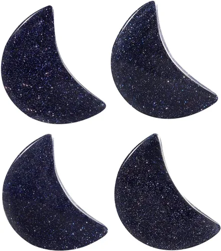 Vista 9 de SUNYIK Paquete de 4 piedras de bolsillo de luna, piedra de preocupación pulida con cristal curativo para meditación Reiki, ansiedad, estrés