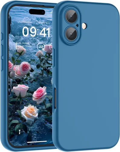 Vista 112 de SUPFINE - Funda diseñada para iPhone 12, silicona líquida premium con [forro de microfibra suave antiarañazos][protección de cámara mejorada], funda