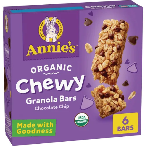 Vista 20 de Annie's Barras de granola masticables orgánicas, chispas de chocolate, 12 unidades (paquete de 6)