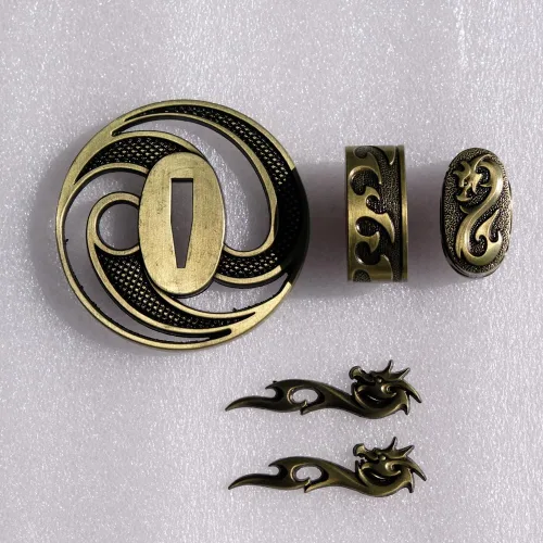 Vista 22 de Espada samurái japonesa KOSHIRAE – TSUBA FUCHI KASHIRA MENUKI 68-100