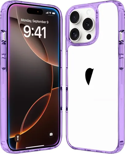 Vista 12 de JJGoo Compatible con iPhone 16 Pro Max Funda transparente, transparente a prueba de golpes, funda protectora trasera de policarbonato duro