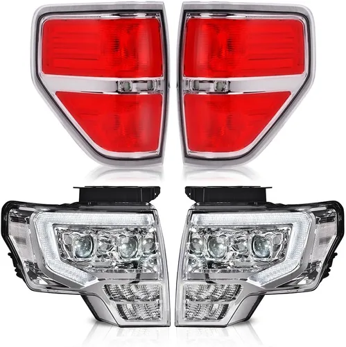 Vista 18 de PIT66 Conjunto de faros y luces traseras para Ford F150 2009-2014