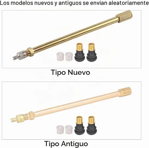 Vista 5 de Reemplazo de válvula de neumático sin cámara, vástagos de válvula de goma con adaptador de extensión de válvula de neumático, apto para scooter