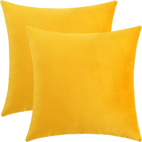 Vista 43 de Jeneoo Juego de 2 fundas decorativas para cojines de terciopelo suave y cómodo, funda sólida para cojín de sofá, decoración