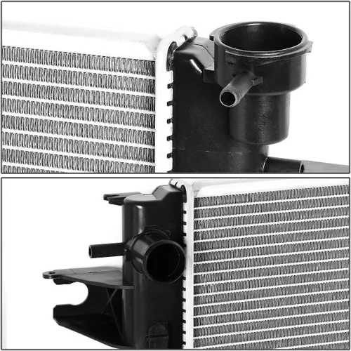 Vista 3 de DNA Motoring CU13129 Refrigeración del motor del radiador de aluminio de 1 fila compatible con modelos 09-18 Ram 1500/2500/3500 AT, 55056858AC