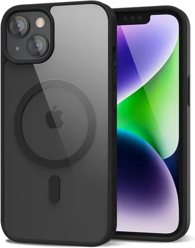 Vista 102 de oakxco Funda magnética transparente compatible con Magsafe, bonita funda delgada y transparente de poliuretano termoplástico no amarillenta, carcasa