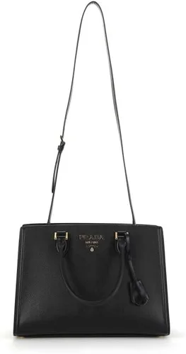 Vista 4 de Prada Bolso grande de piel Saffiano Lux negro 1BA228, Negro
