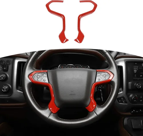 Vista 9 de RT-TCZ para Tapa de Panel de Volante de Fibra de Carbono para Chevrolet Silverado/Suburban/Tahoe 2014-2018 para GMC Sierra/Yukon 2014-2018 Negro
