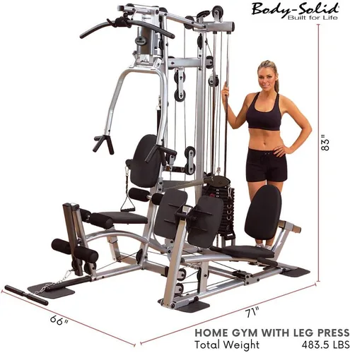 Vista 2 de Body-Solid Powerline P2LPX Equipo de gimnasio en casa con prensa de piernas