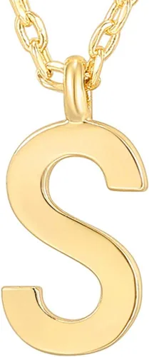 Vista 3 de PAVOI - Collar con dije de inicial chapado en oro de 14quilates, collar de letra para mujer