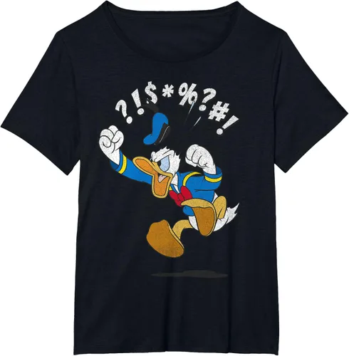 Vista 27 de Disney Mickey And Friends - Camiseta vintage de Donald Duck Angry Jump, Negro