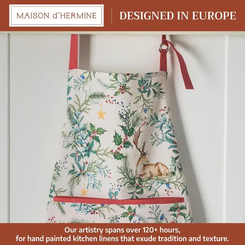 Vista 1012 de Maison d' Hermine Delantales para mujer con bolsillo, 100% algodón (27.50 x 31.50 pulgadas)