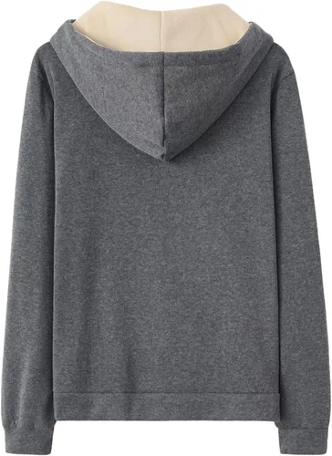 Vista 2 de Hugncmy Sudadera deportiva con capucha de manga larga para mujer, conjunto de dos piezas, pantalones formales
