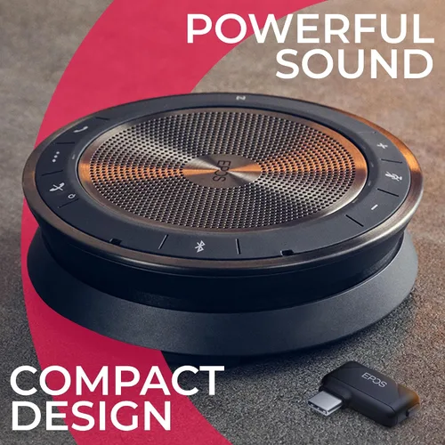 Vista 4 de EPOS Expand 40 Teams Altavoz Bluetooth portátil inalámbrico con conexión USB-C, dongle Bluetooth USB BTD 800 - Paquete GTW con plan de soporte