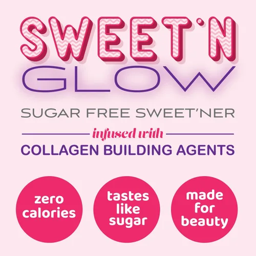 Vista 3 de Project Ad Sweet' N Glow Zero Calorie Sweet'Ner sin azúcar con agentes constructivos de colágeno (30 porciones, coco)
