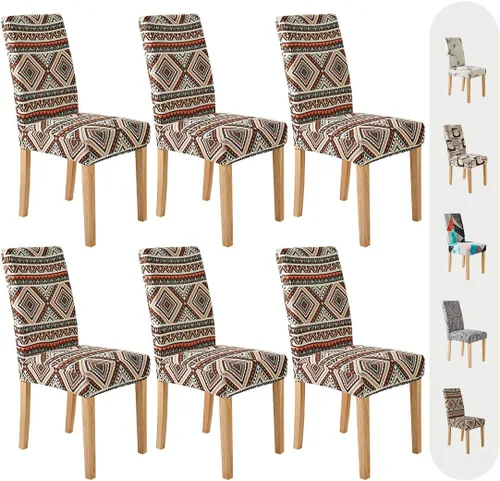 Vista 16 de Secgo - Juego de 2 fundas para sillas de comedor, funda elástica para sillas de comedor, fundas lavables de elastano para sillas de cocina Parsons