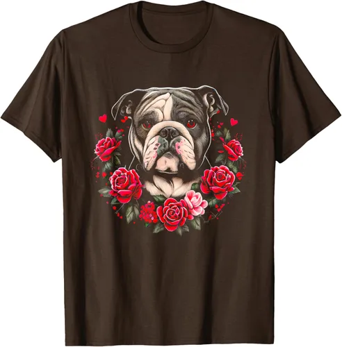 Vista 6 de Día de San Valentín - Camiseta de San Valentín Bulldog Inglés, Negro