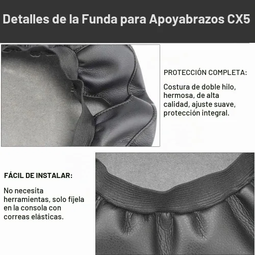 Vista 3 de Auprite Funda de Consola Central para Mazda CX5 2018-2025, Almohadilla de Funda de Consola Central Auto de Cuero Protector de Funda de Caja
