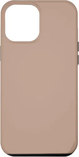 Vista 23 de iPhone 11 Pro Max Pastel Nude Beige Mate Simple Marrón Color Art Case
