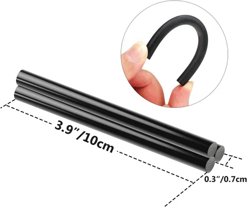 Vista 2 de ENPOINT - 72 barras de pegamento caliente negro, 0.27x4" Mini barras de pegamento caliente para reparación de abolladuras de automóviles