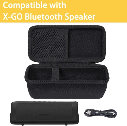 Vista 3 de co2CREA Estuche rígido de repuesto para altavoz Bluetooth BolaButty X-GO C27C IPX5 impermeable (negro)