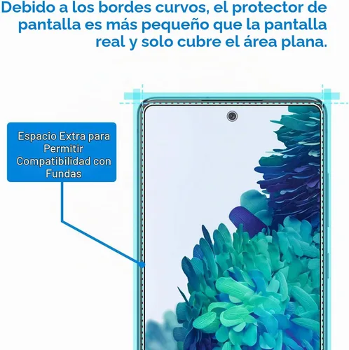 Vista 3 de JETech Protector de pantalla compatible con Samsung Galaxy S20 FE de 6.5 pulgadas, película de vidrio templado, paquete de 3
