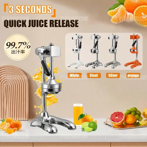 Vista 2 de Heavy Duty Stainless Steel Citrus Juicer Manual Press - Commercial Hand Squeezer Pomegranate juice extractor for Lemon Orange Lime Pomegranate High